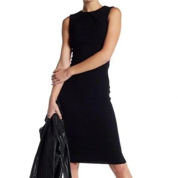 Bodycon Dress Ted Baker Yanka Dress Ted Baker Womens Black Wool Blend Bodycon  Dress Size